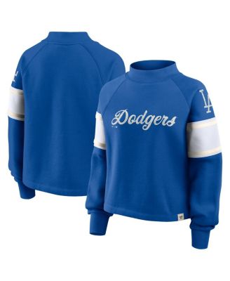 Fanatics - Women's Royal Los Angeles Dodgers Oversized Toss Sweep Raglan Pullover Sweatshirt