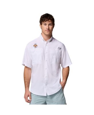 Columbia - Men's White Tennessee Volunteers Tamiami Omni-Shade Button-Down Shirt
