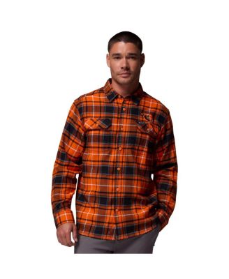 Columbia - Men's Orange Oregon State Beavers Omni-Wick Flannel Long Sleeve Button-Up Shirt