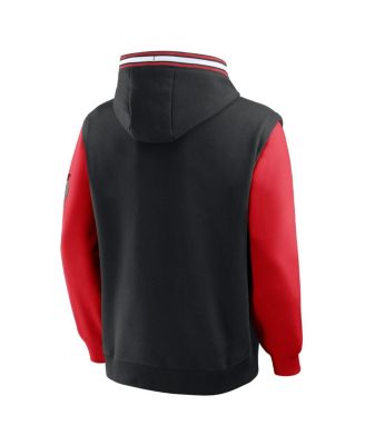 Men's Black/Red Portland Trail Blazers Half Court Shot Clock Fastbreak Hoodie