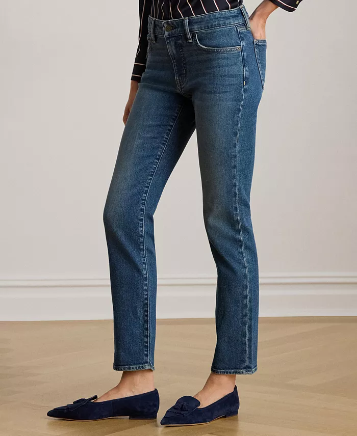 Women's Mid-Rise Straight Ankle Jeans - thumbnail 3