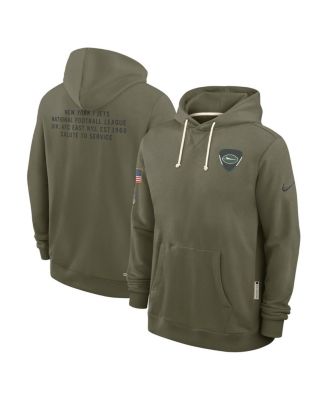 Nike - Men's Olive New York Jets 2025 Salute to Service Sideline Standard Issue Dri-FIT Hoodie
