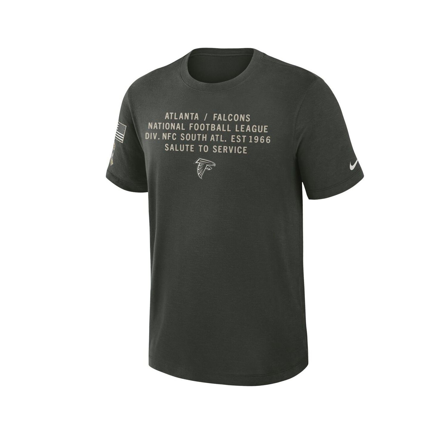 Men's Dark Green Atlanta Falcons 2025 Salute to Service Sideline Slub Dri-FIT T-Shirt