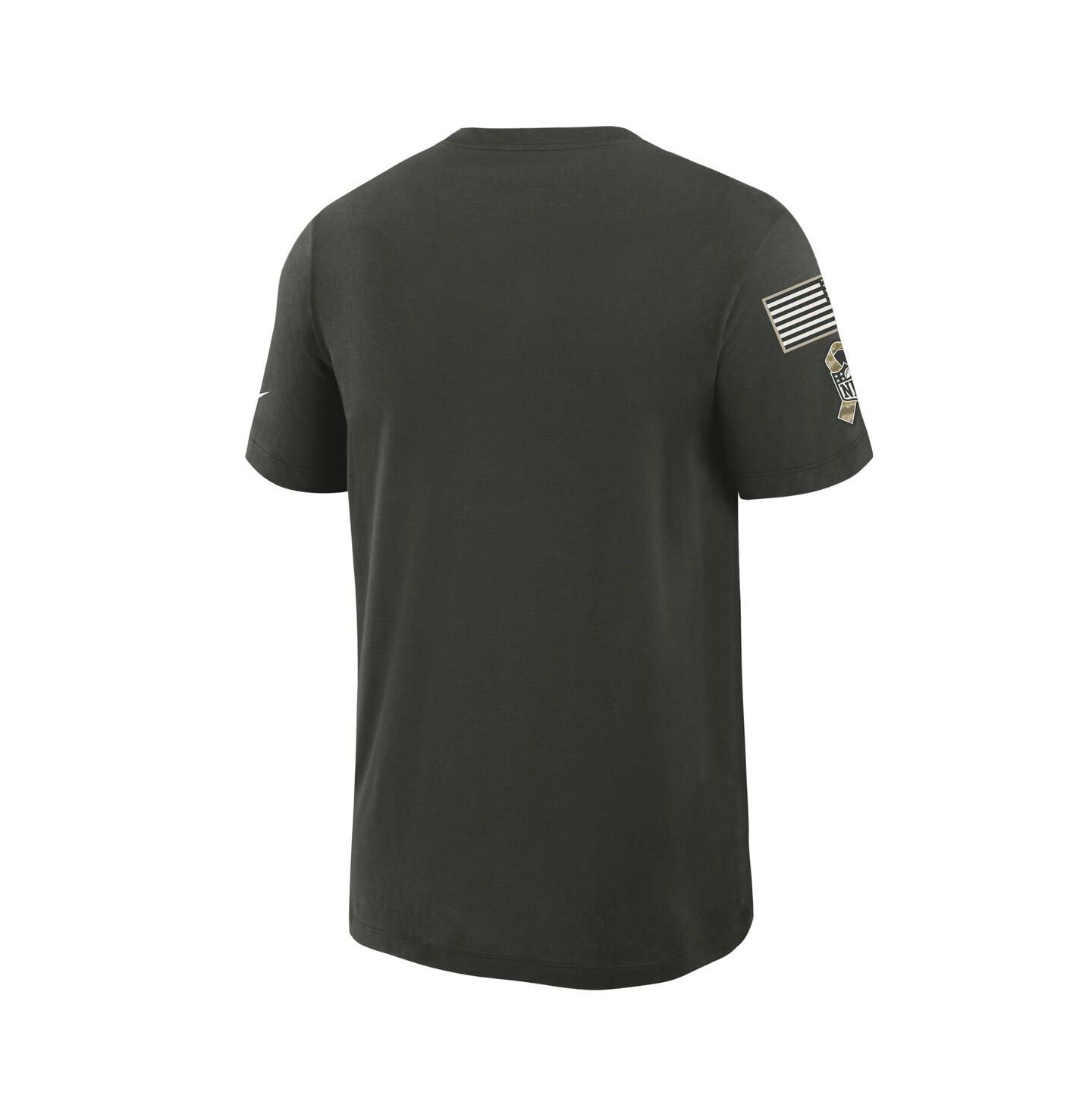 Мужская футболка Nike Forest Green Jacksonville Jaguars 2025 Salute to Service Sideline Slub Dri-FIT — фото 3