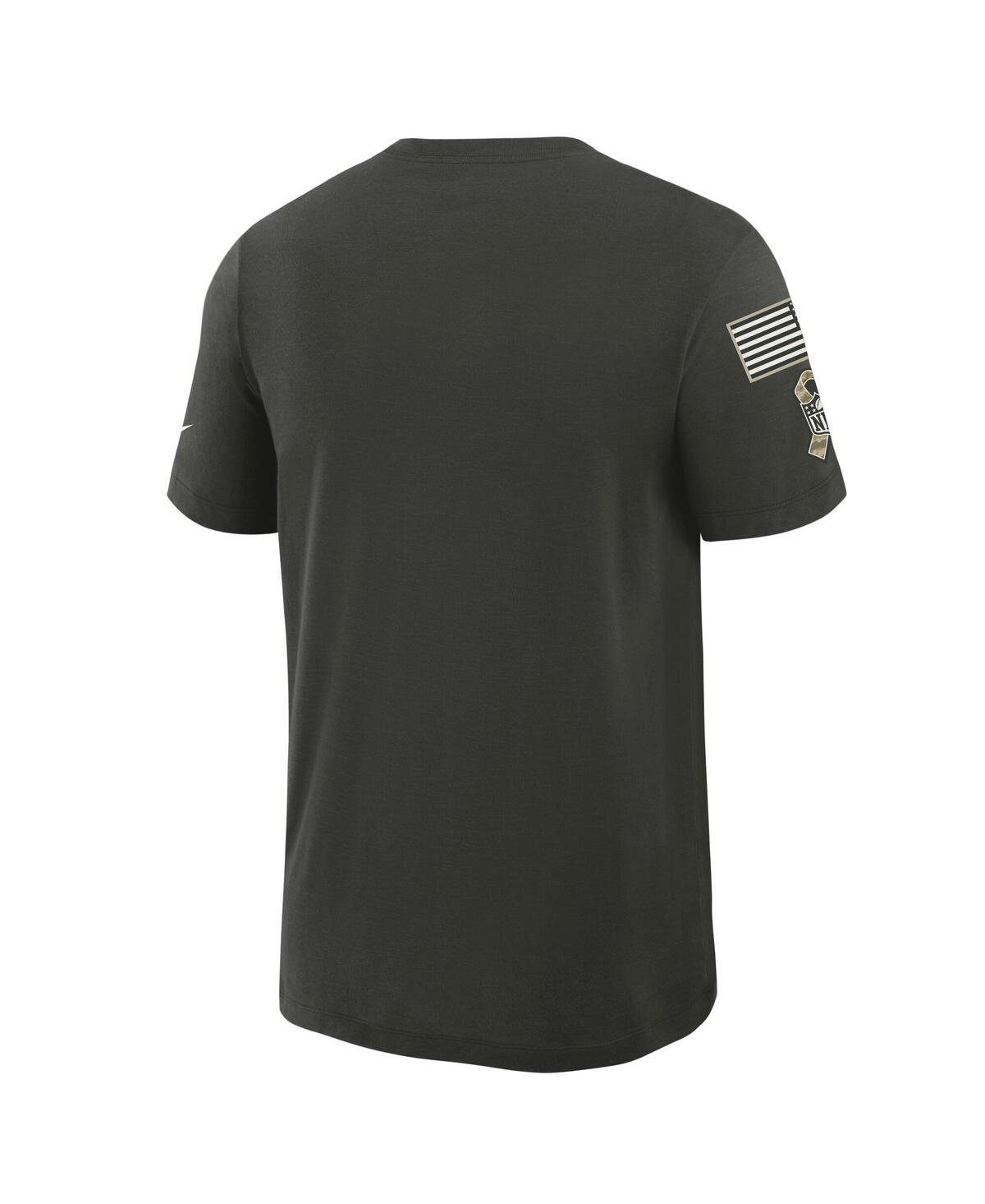 Nike Men's Forest Green Jacksonville Jaguars 2025 Salute To Service Sideline Slub Dri-fit T-shirt In Black