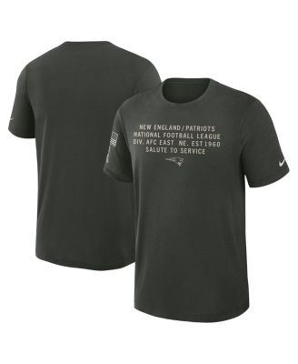 Nike - Men's Dark Green New England Patriots 2025 Salute to Service Sideline Slub Dri-FIT T-Shirt