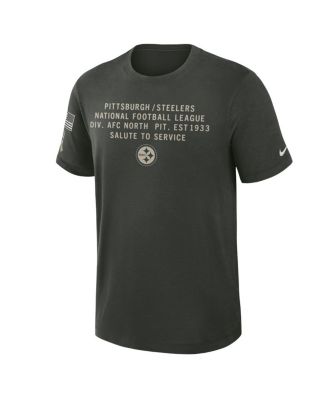 Men's Dark Green Pittsburgh Steelers 2025 Salute to Service Sideline Slub Dri-FIT T-Shirt