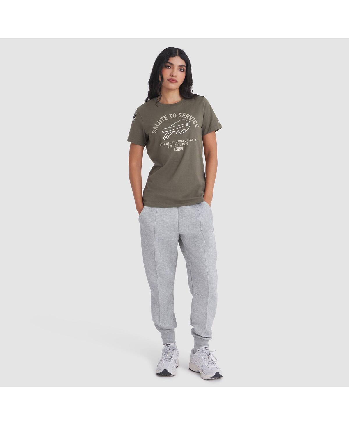 Nike Women's Olive Buffalo Bills 2025 Salute To Service Sideline T-shirt In Green
