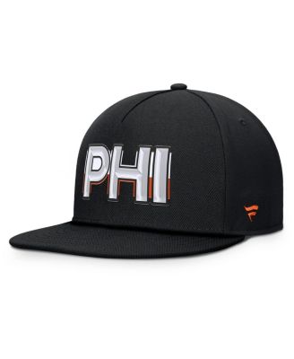 Men's Black Philadelphia Flyers Authentic Pro Rink Team Code Snapback Hat
