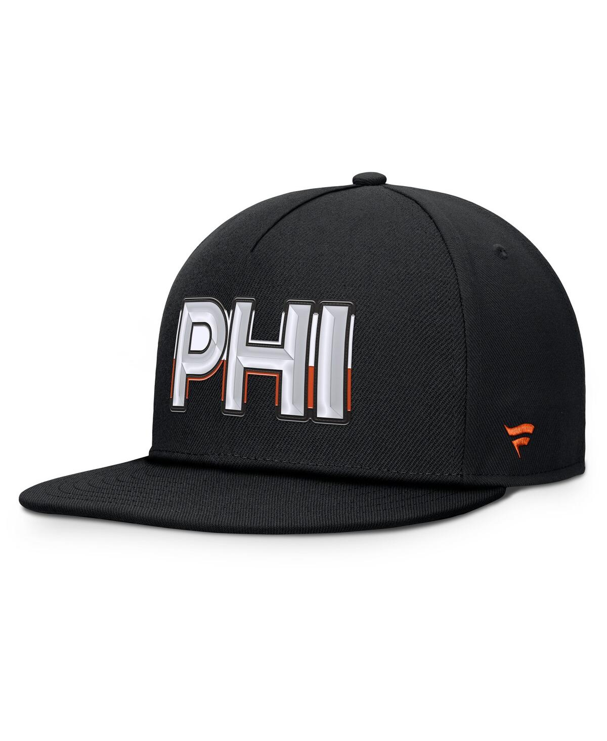 Fanatics Men's Black Philadelphia Flyers Authentic Pro Rink Team Code Snapback Hat In Black