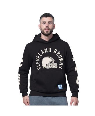Starter - Men's Black Cleveland Browns Handoff Fleece Hoodie Sweatshirt