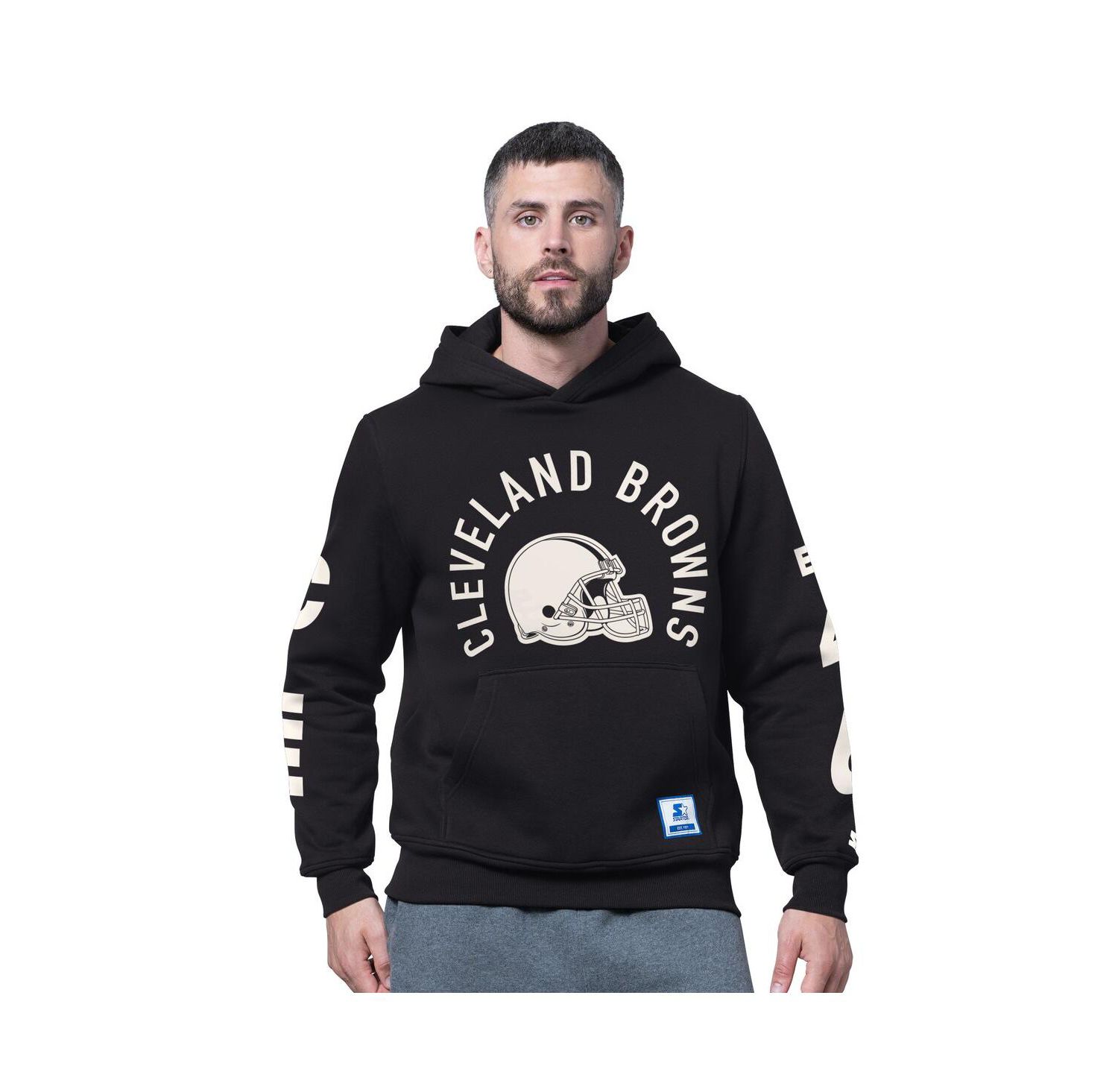 Men's Black Cleveland Browns Handoff Fleece Hoodie Sweatshirt