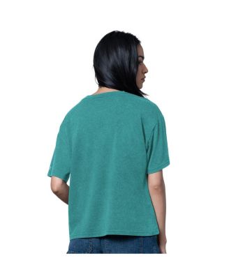 Women's Heather Aqua Miami Dolphins Oversized Hall of Fame T-Shirt