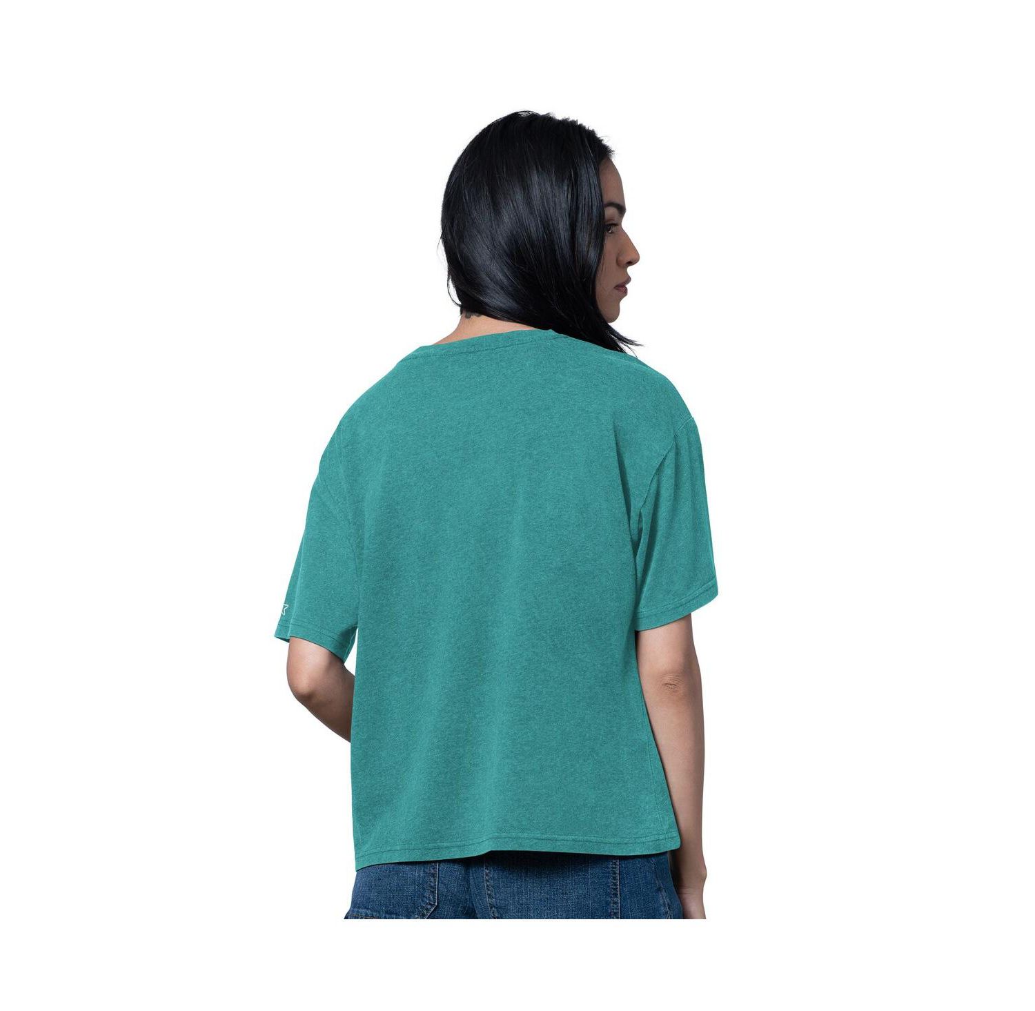 Women's Heather Aqua Miami Dolphins Oversized Hall of Fame T-Shirt