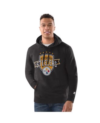 Starter - Men's Black Pittsburgh Steelers Pullover Hoodie