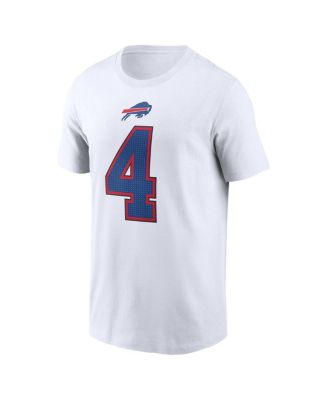 Men's James Cook III White Buffalo Bills Player Name Number T-Shirt
