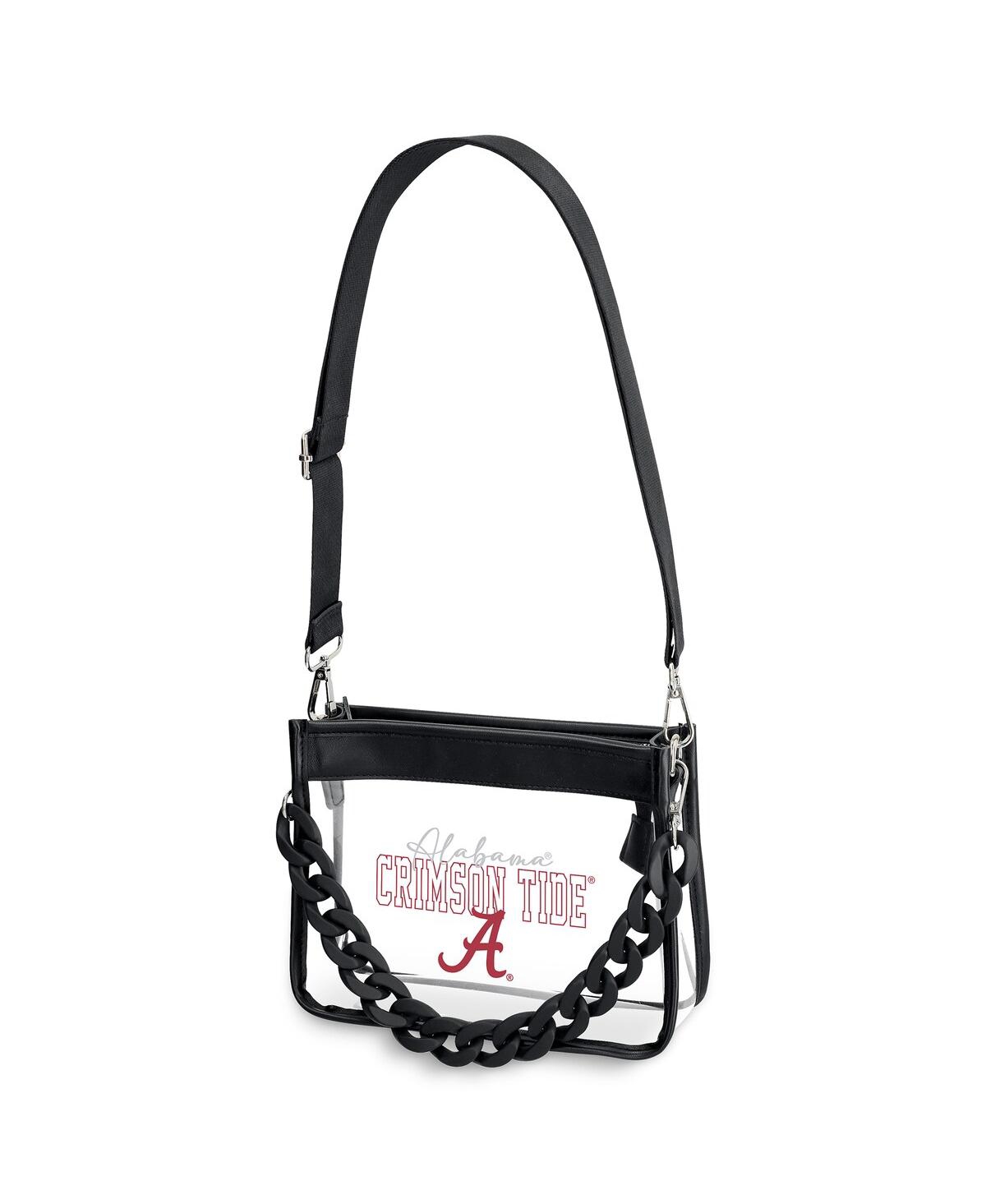 Wear By Erin Andrews Alabama Crimson Tide Plastic Chain Mini Crossbody In Transparent