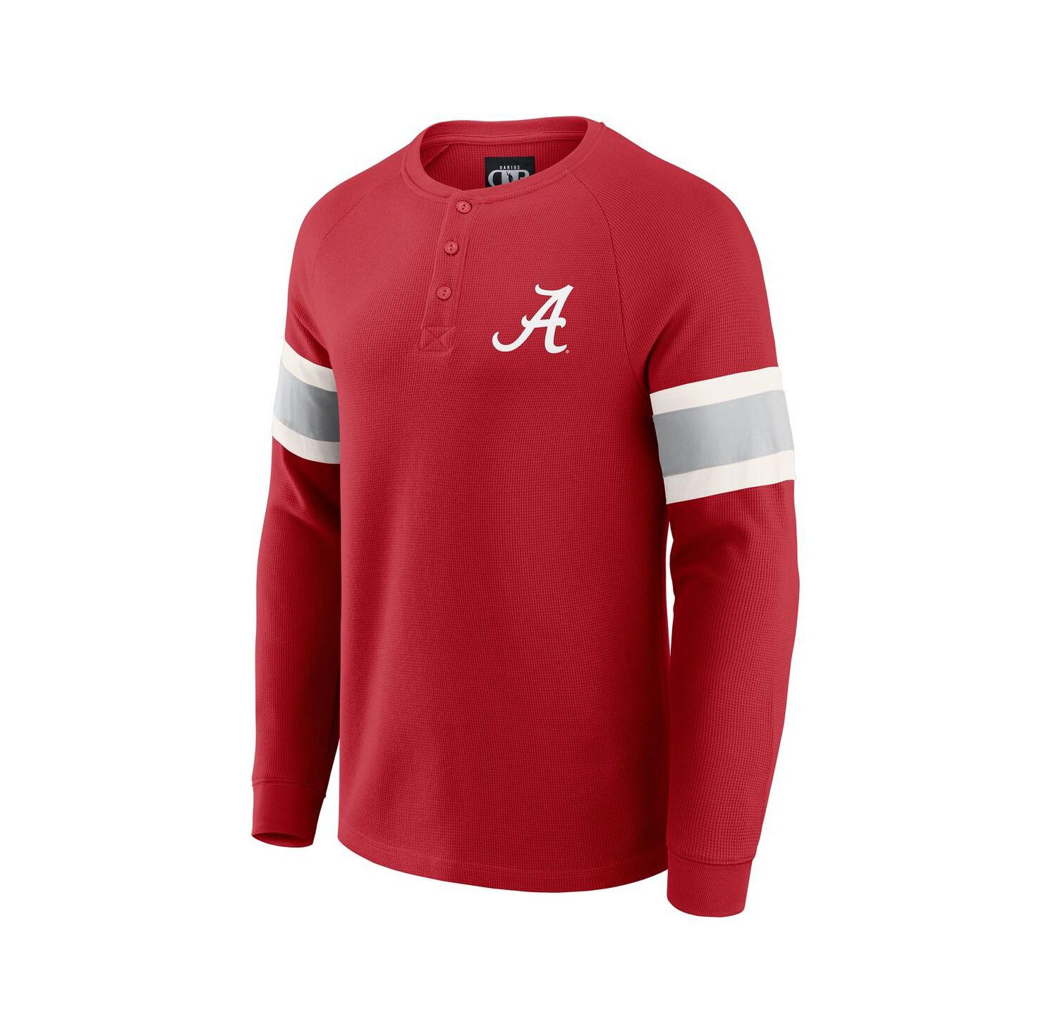 Darius Rucker Collection by Men's Crimson Alabama Crimson Tide Waffle-Knit Raglan Long Sleeve Henley T-Shirt