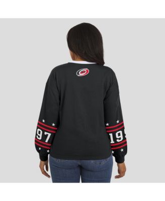 Women's Black Carolina Hurricanes Long-Sleeve Sport T-Shirt