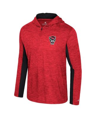 Men's Red NC State Wolfpack Always Sunny Quarter-Zip Hoodie