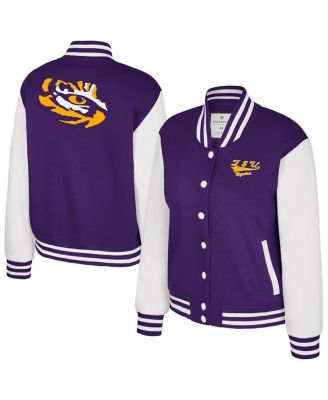 Colosseum - Women's Purple LSU Tigers French Baguette Full Snap Fleece Jacket