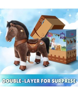 Model Y Chocolate Brown Horse Rideable Toy for Age 3-4