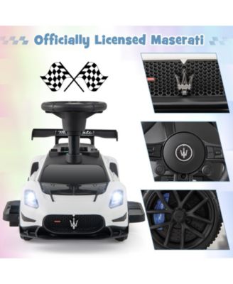 Electric Kids Ride on Push Car Maserati Licensed Foot to Floor Push Car w/Horn