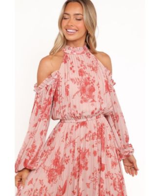 Women's Hilary Pleated Maxi Dress - Red Floral