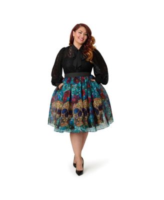 Plus Size 1950s Sweetie Pie Flare Skirt