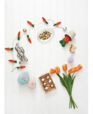 Large Honeycomb Egg Easter Spring Decorative Hanging Tree Ornament Set of 4