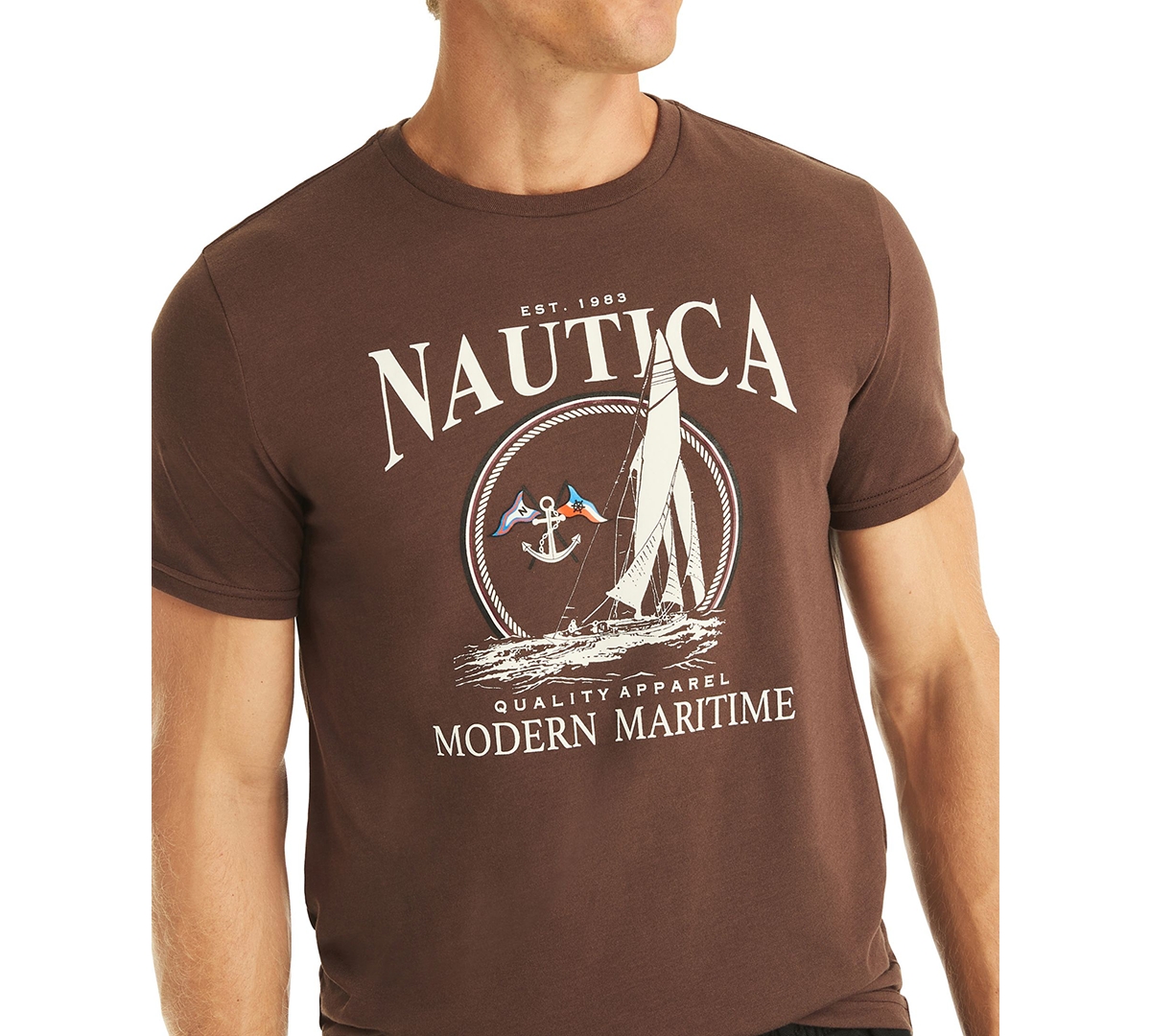 Nautica Men's Sail Printed Crewneck T-Shirt