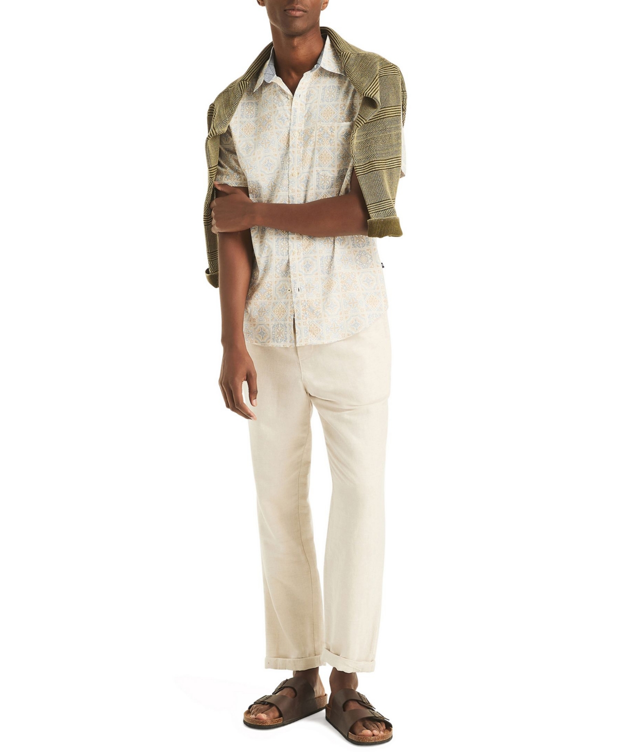 Nautica Men's Printed Short Sleeve Shirt