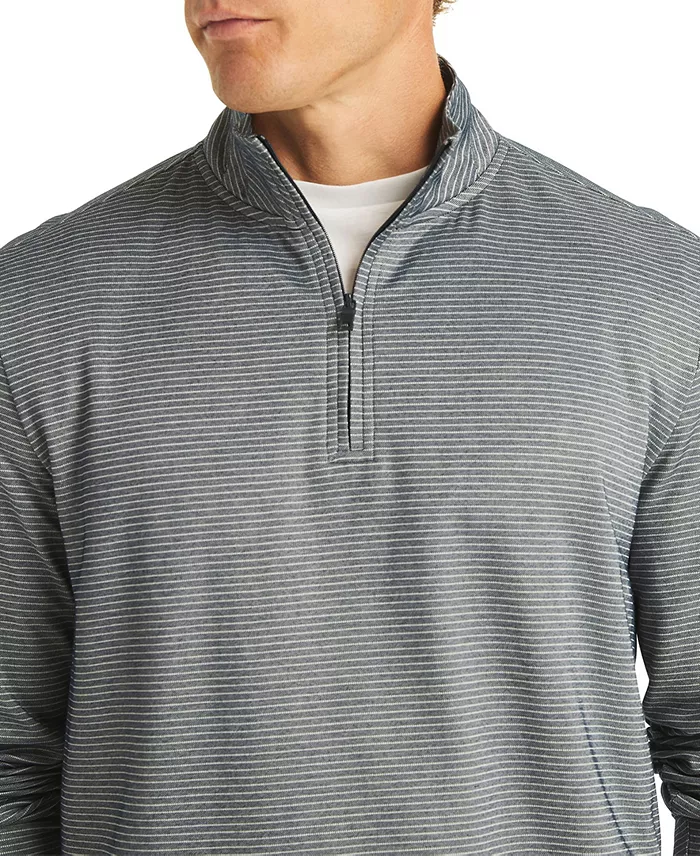 Men's Striped Quarter-Zip Sweatshirt - thumbnail 3
