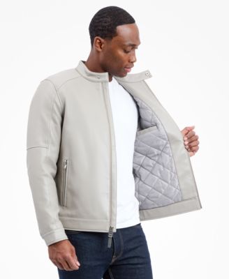 Men's Faux Leather Moto Jacket