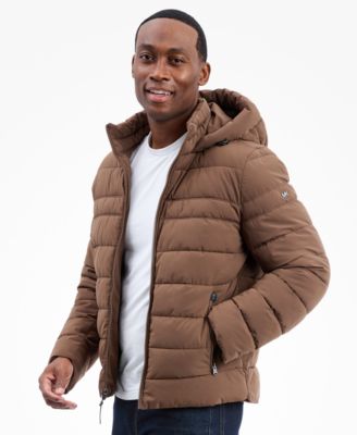 Men's Dressy Hooded Stretch Packable Jacket