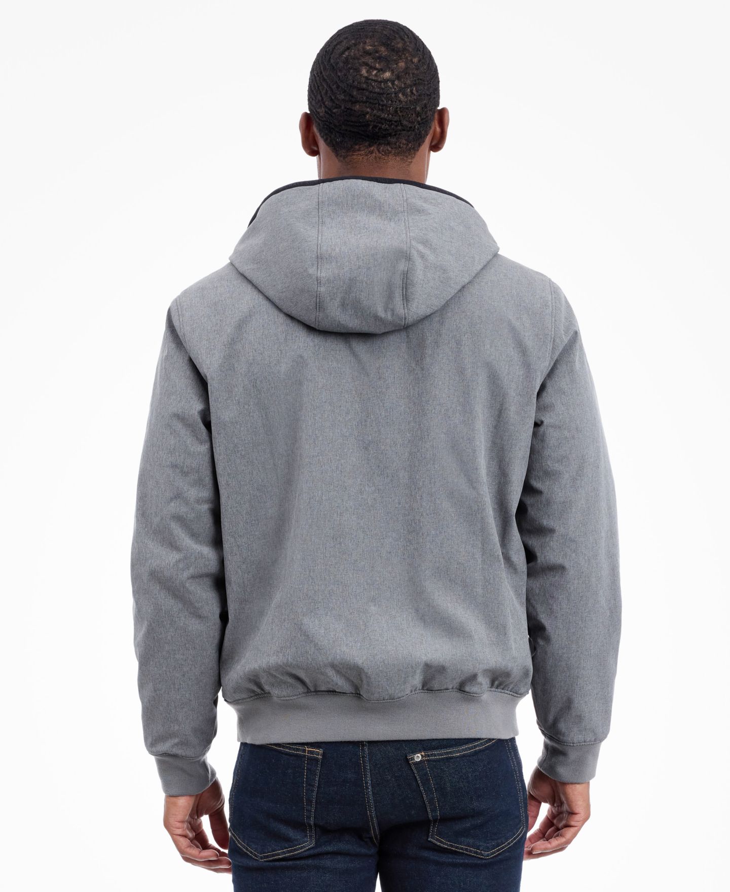 Мужская куртка Michael Kors Hooded Softshell, цвет: Светлый меланжевый серый — фото 6