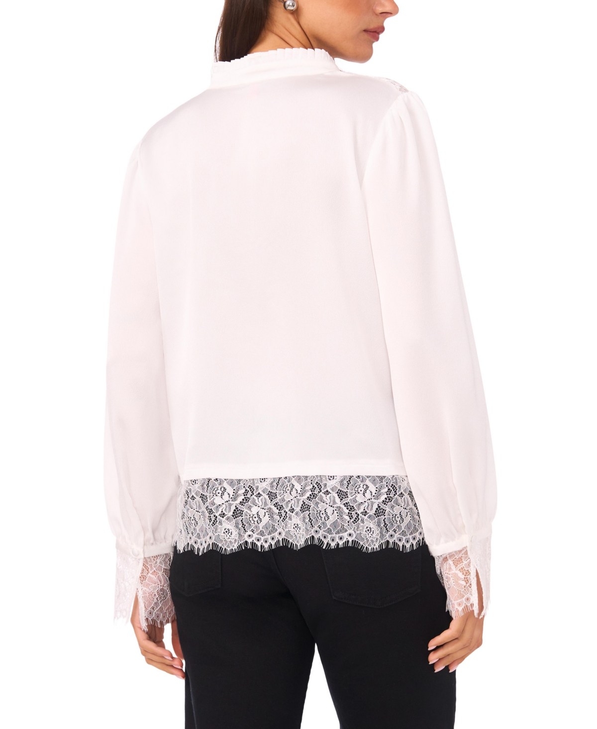 Vince Camuto Women's Half Placket Long Sleeve Top