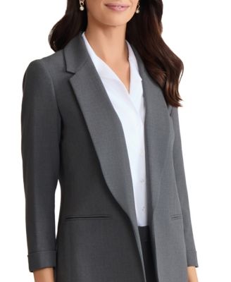 Women's Notched Collar Jacket with Rolled Sleeves
