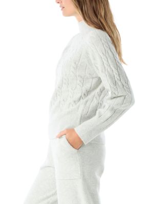DO by Women's Coralina Cable Knit Mock Neck Sweater