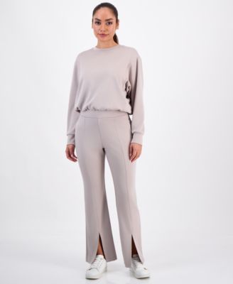 I.N.C. International Concepts - Petite Pull-On Flare-Slit-Hem Pants