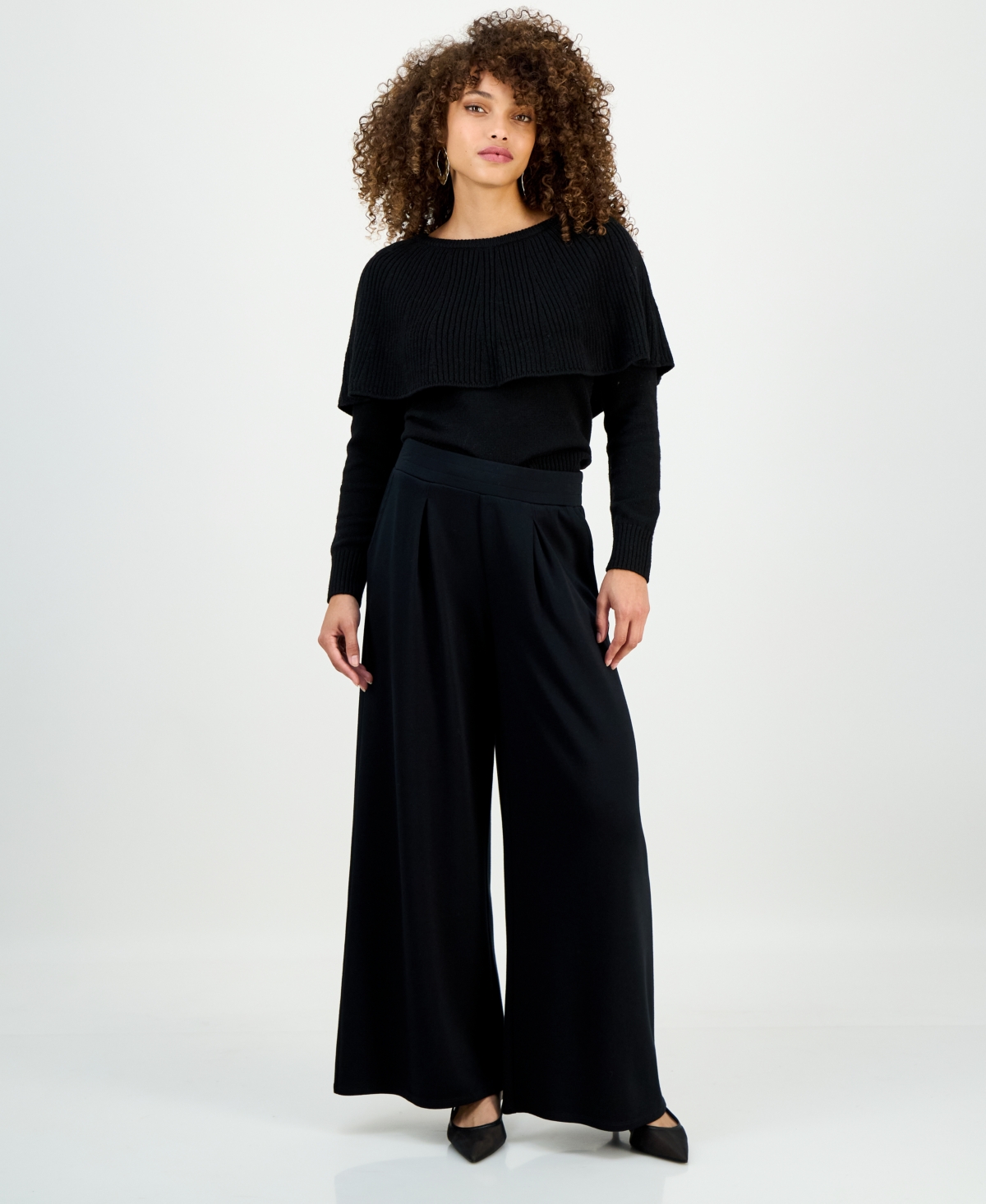 I.n.c. International Concepts Petite Pull-On Flare-Slit-Hem Pants, Macy's Exclusive