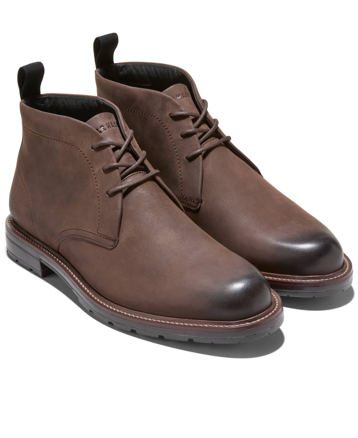 Cole Haan Roundhill Grand Chukka Boots Ch Dark Chocolate Nubuck In Brown