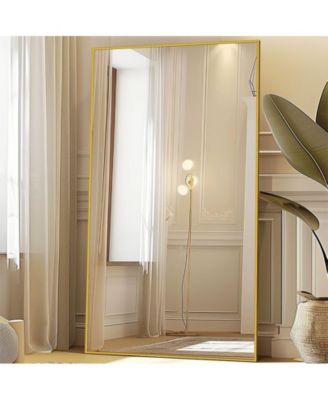 Full Length Mirror 81"x41" Oversized Floor Mirror for Living Room Cloakroom Rect Style