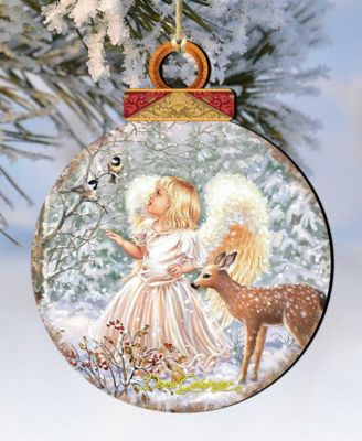 Woodland Angel Deer Christmas Ornament