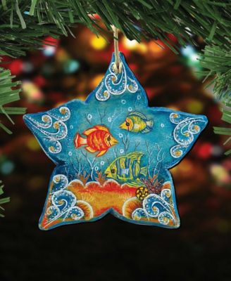 Starfish Wooden Christmas Ornament