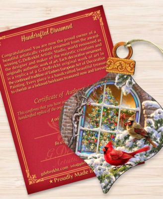 Winter House Cardinals Holiday Ornament