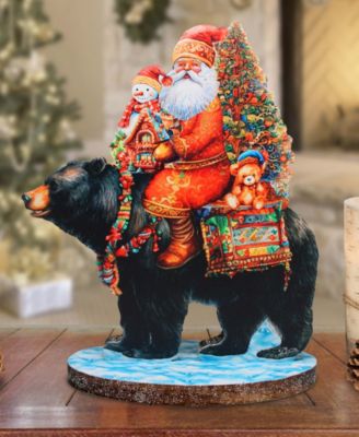 Santa Claus Black Bear Friend Centerpiece