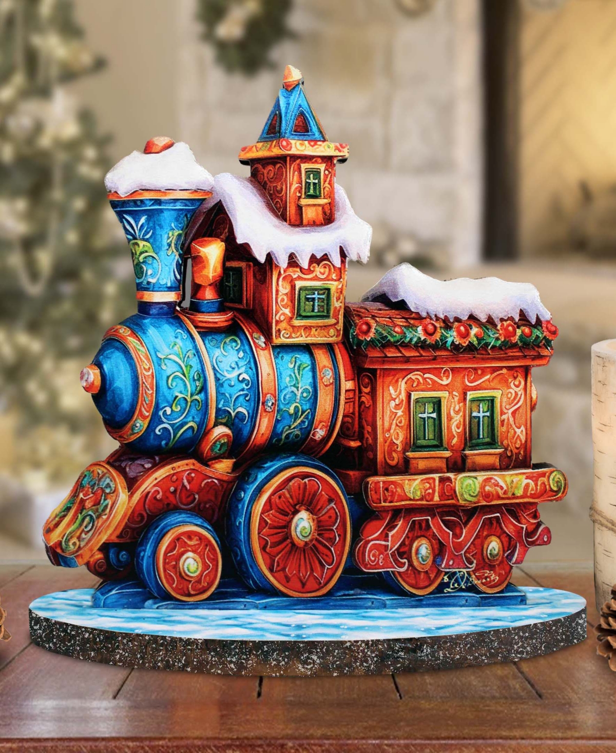 G.debrekht G. Debrekht Winter Express Train Centerpiece In Multi