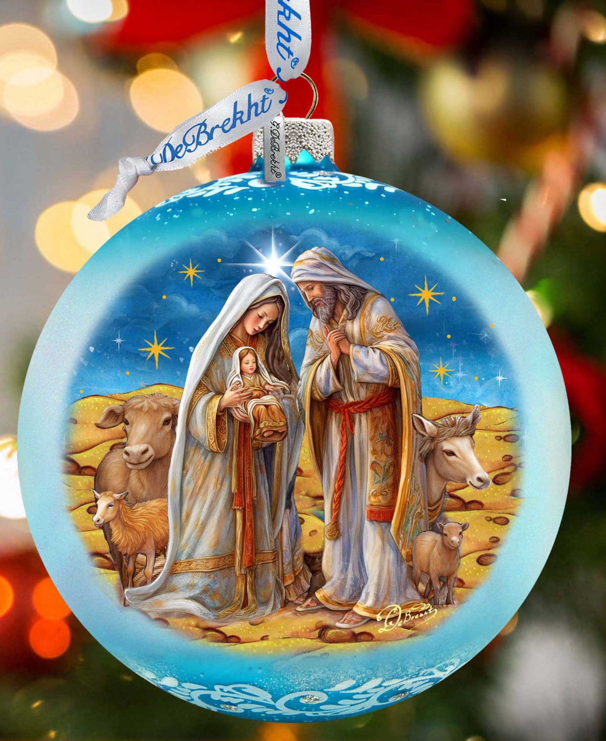 G.debrekht G. Debrekht Bethlehem's Miracle Glass Ornament In Multi