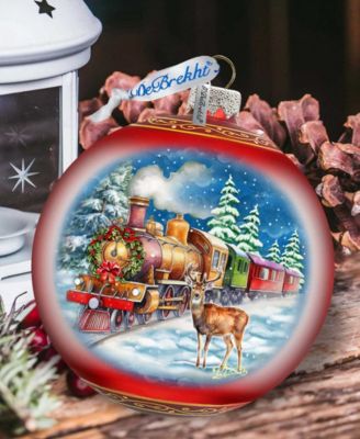Antler Express LE Glass Christmas Ornament